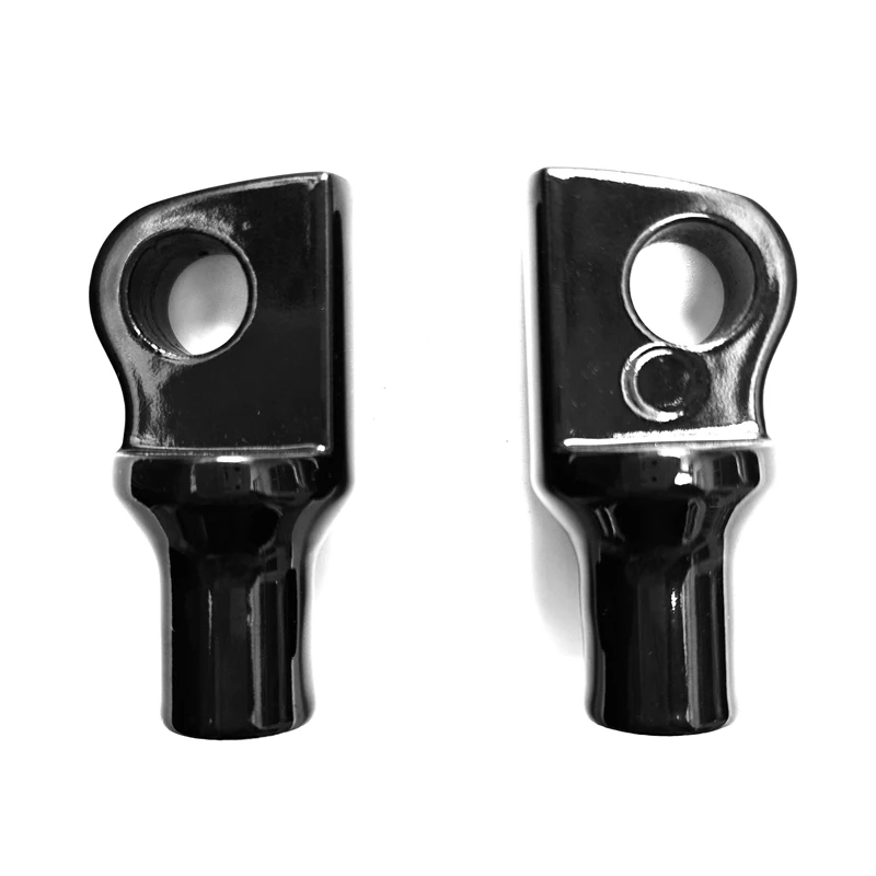 

YUNTANMT Gloss black 1 Pair Foot pegs mounting bolts adapter for harley male pegs mounting