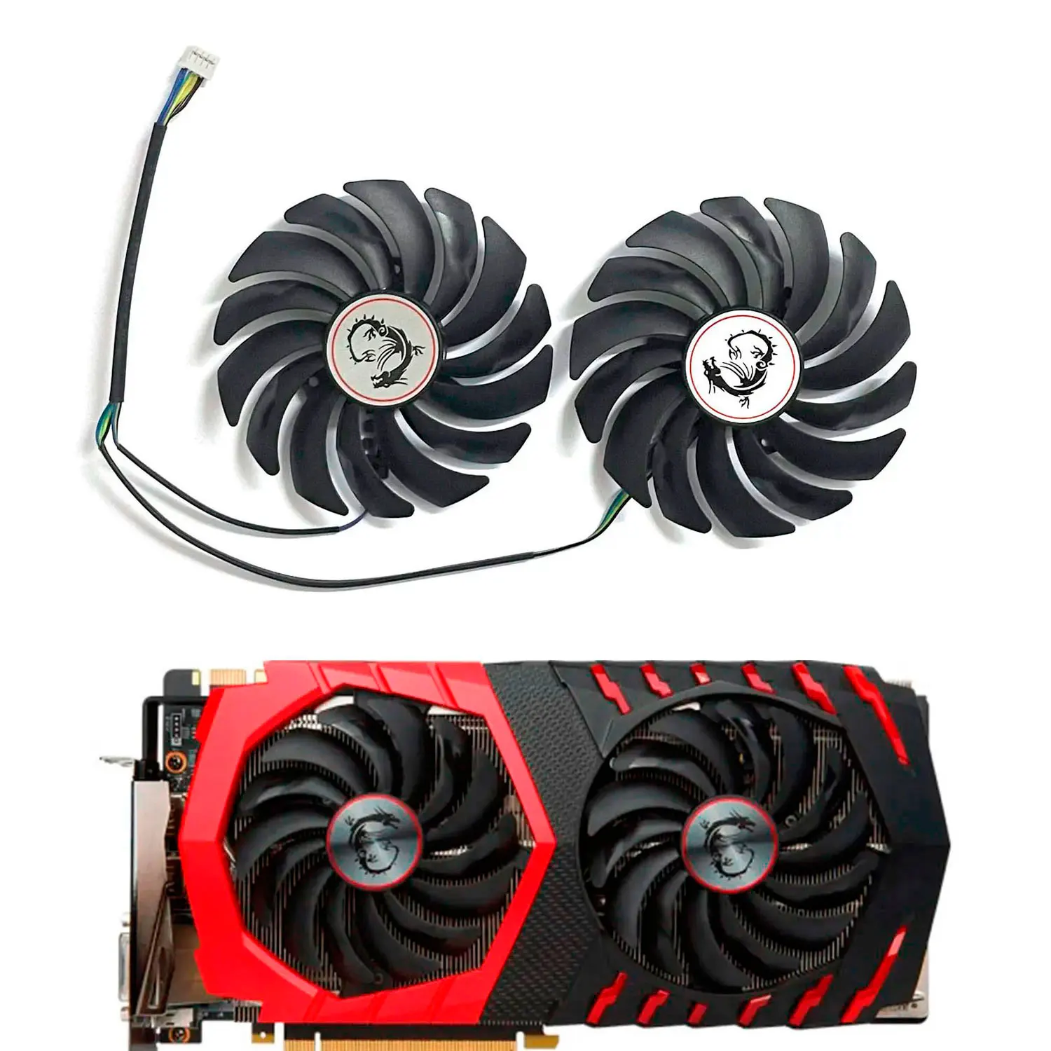 

PLD10010S12HH 95MM DC 12V GTX 1080 1070 1060 Cooling Fan for MSI GTX 1060 1070 1080 Ti RX570 580 470 480 , Graphics card cooler