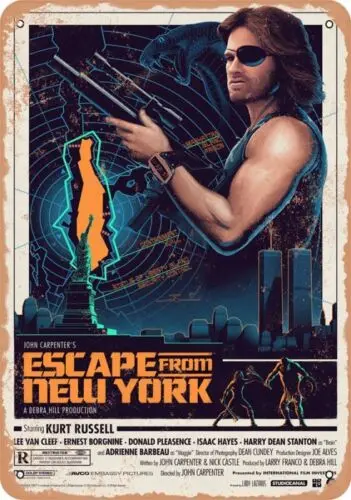 METAL SIGN Escape from New York #2 1981 10