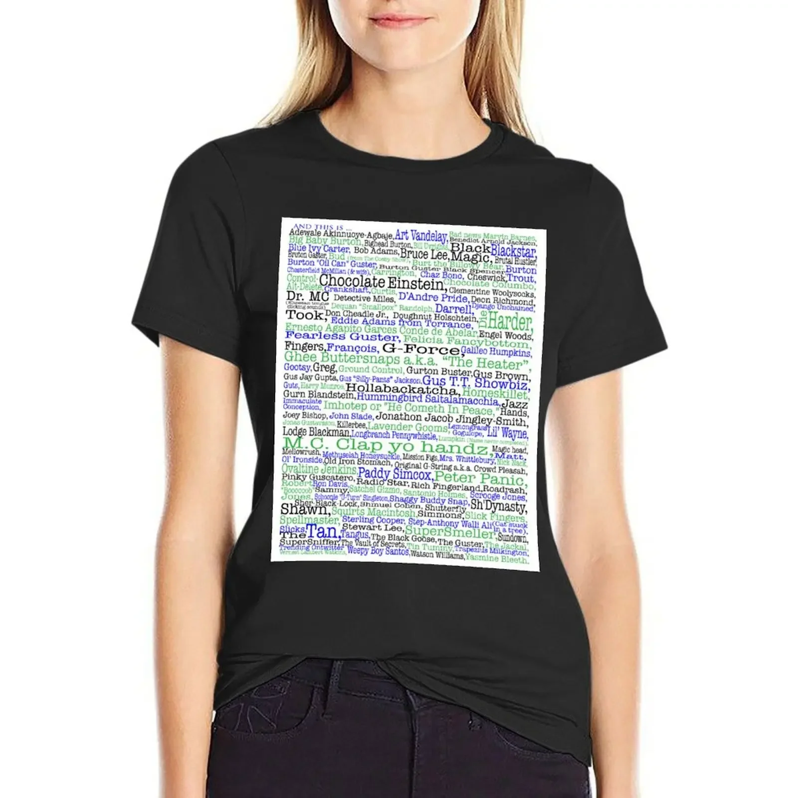

Psych tv show poster, nicknames, Burton Guster T-Shirt new edition korean fashion aesthetic clothes Women t-shirts