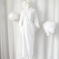 Traditional Japanese Kimono Juban Inner Gown Women Yukata White Bath Robe Adult Intimate Kimono Inner Wear Lining with Belt - Image 4