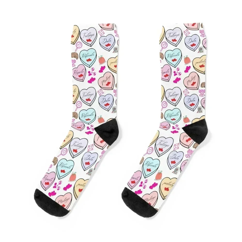 

Psychology Valentines, School Psychologist Valentine Socks hockey Sports designer brand Men Socks Luxury Brand Women's