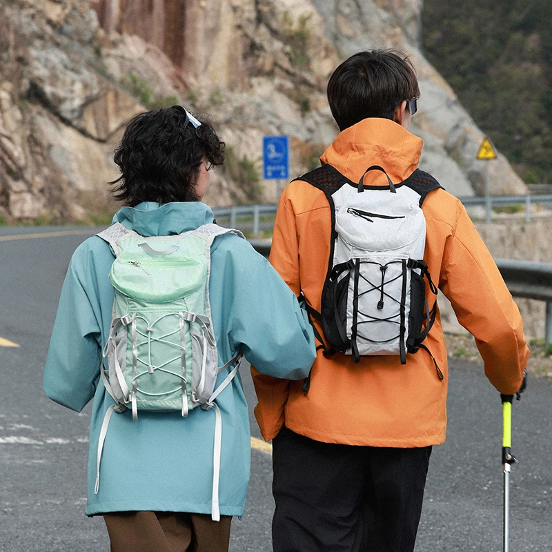 Outdoor Running Cycling Vest Backpack Lightweight Breathable Mesh Hiking Rucksack Multi Pockets Sports Backpacks for Men Women