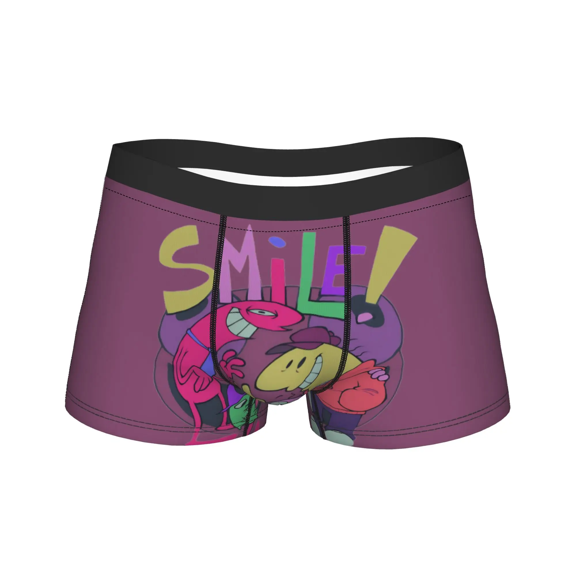 

Hot Boxer Smiling Friends Shorts Panties Briefs Men Underwear Charlie Pim Allan Glep Smile Underpants for Male Plus Size