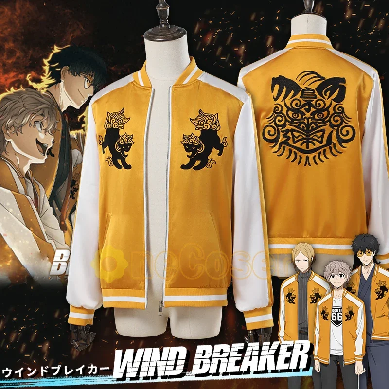 Jo Togame Choji Tomiyama Cosplay Costume Anime WIND BREAKER Shishitoren Ambroider Uniform Jacket Sweater Halloween Party