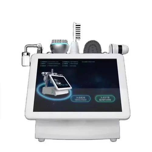 2025 nuevas llegadas multifuncional 15 pulgadas 5 en 1 dispositivo de masaje del cuero cabelludo del cabello de alta frecuencia para Spa del cabello