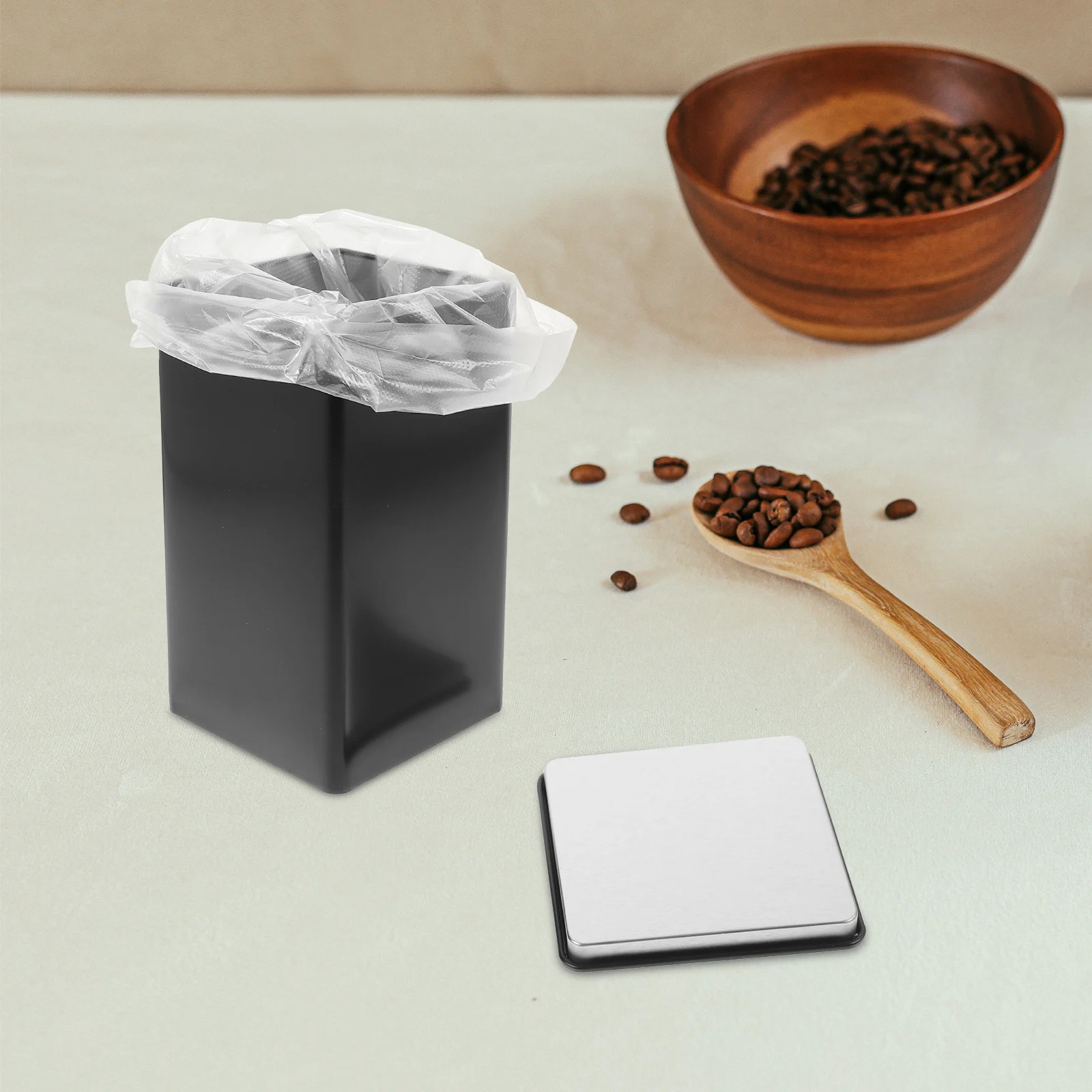 

4pcs Airtight Seal Tea Jars Large Mouth Storage Tins Loose Leaf Container Lightweight Rectangular Tinplate Jar For Coffee Sugar