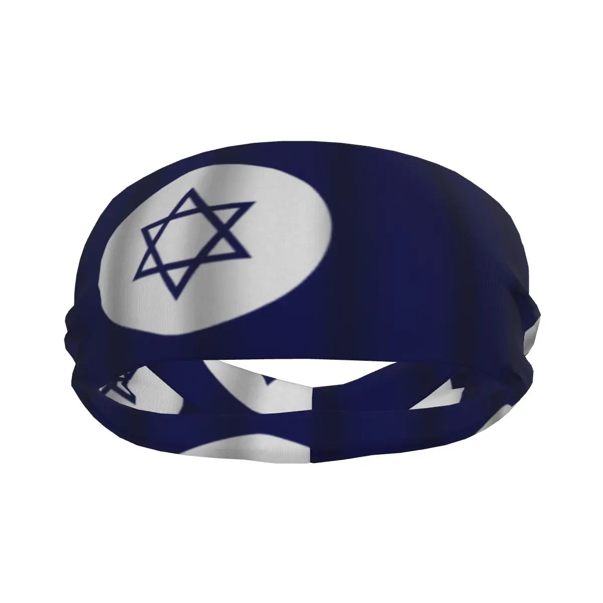 The Flag Of Israel Civil Ensign Elastic Hair Band Yoga Headband Makeup Hair Hoop Headwrap