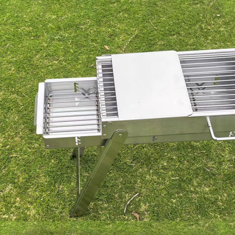 Hot Selling Portable Charcoal Grill Enlarged Thickened Load-bearing 200kg Folding BBQ Barbecue Grill for Camping Picnic Garden