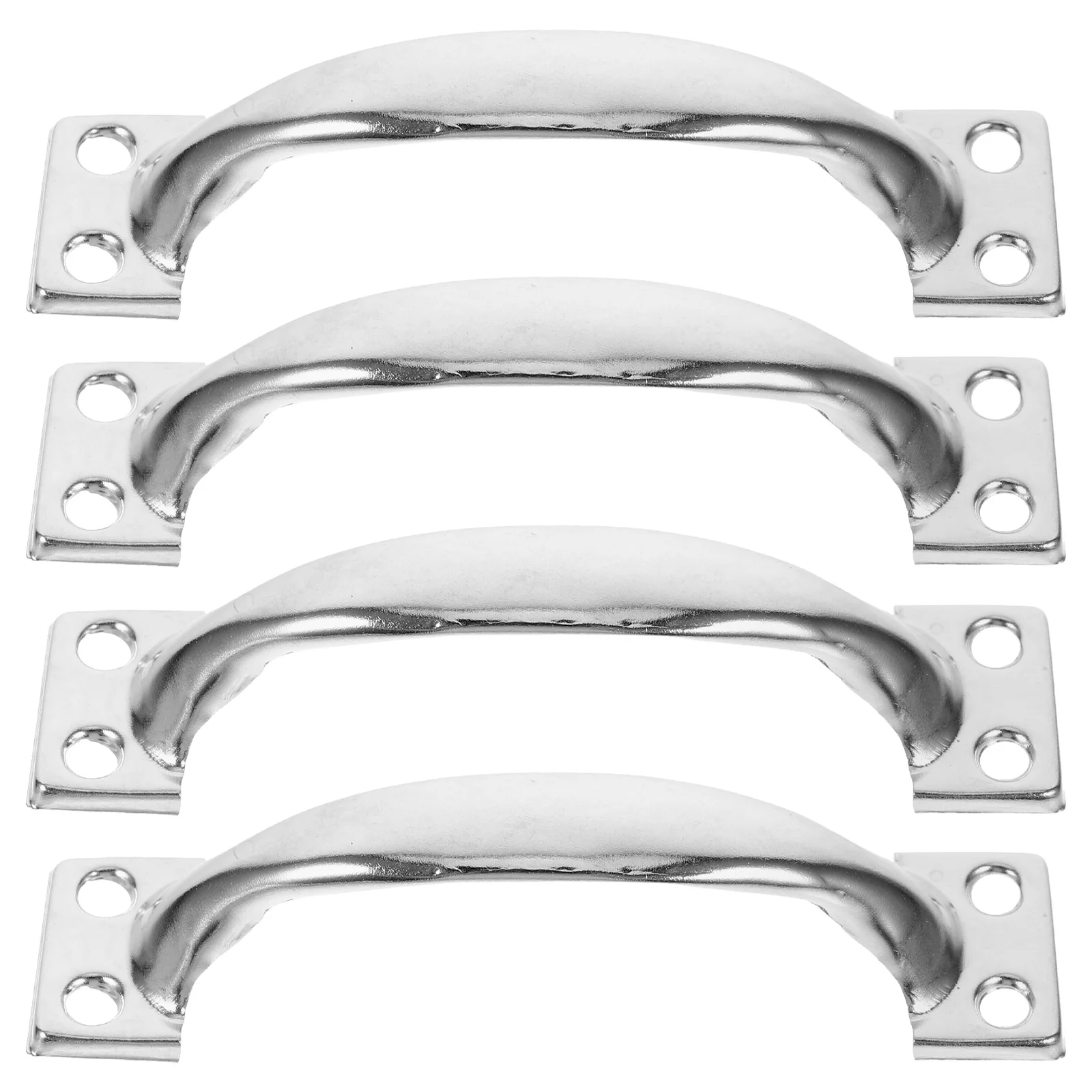 

4 Pcs Vintage Door Handle Drawer Bronze Pulls Iron Bow Shape Furniture Knob