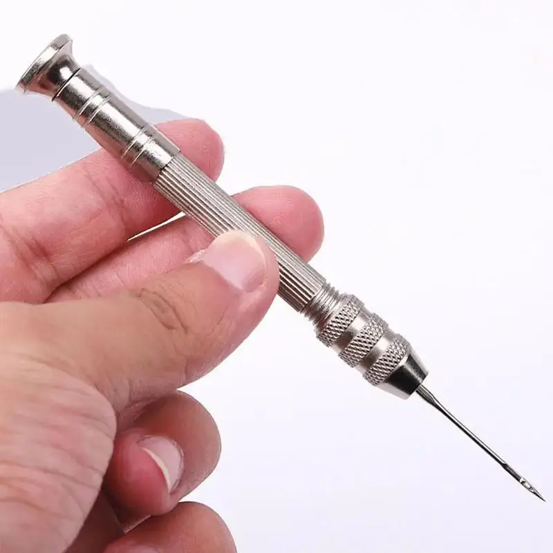 Leather Sewing Awl Repair Kit - Replaceable Multifunctional Punch Needles For Shoes Stitching DIY Leathercraft