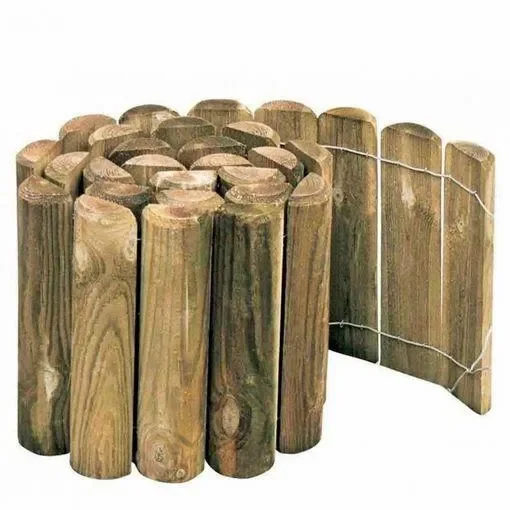 PAPILLON borde de Madera 6x20 cm, Longitud 2 Metros. valla de Madera Flexible, Rollborder con Madera tratada, Delimitador de Jardin.