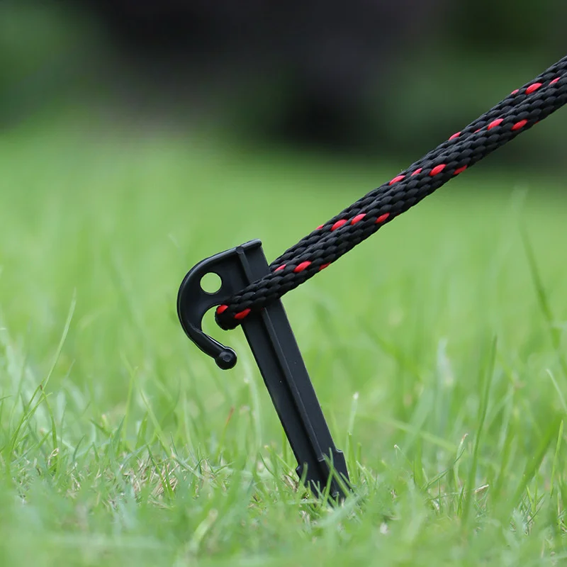 10pcs Heavy Duty Tent Stakes with Sharp Hooks - High-Refractive-Index Polymer Spiral Tent Pegs for Secure Camping and Tarp Setup