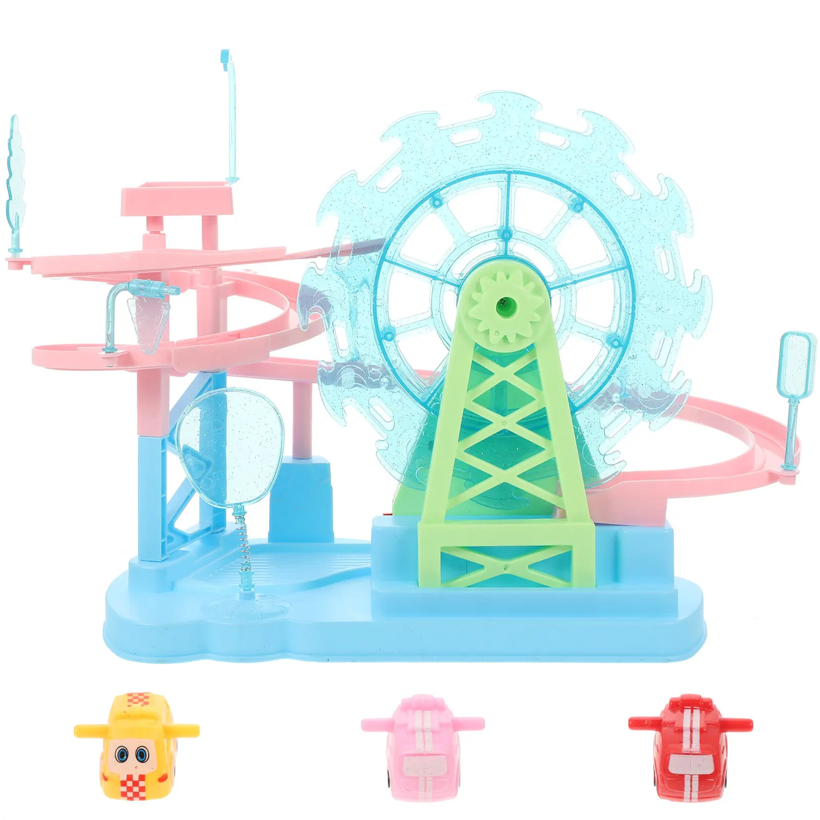 

1Set Electric Car Climbing Stairs Track Ferris Wheel Kids Gift Educational Hand Eye Coordination