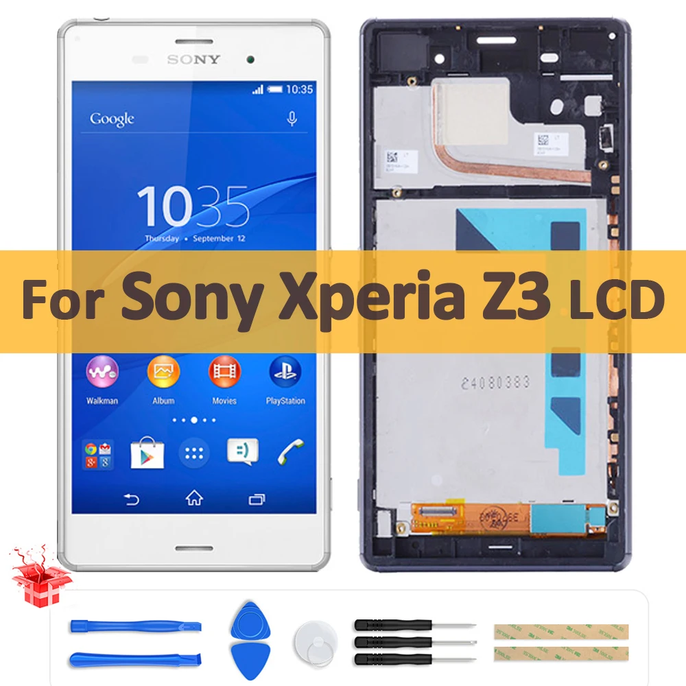 

5.2" Original LCD For Sony Xperia Z3 LCD Display D6603 D6633 D6653 Touch Screen Digitizer Assembly with Frame For SONY Z3 Panel