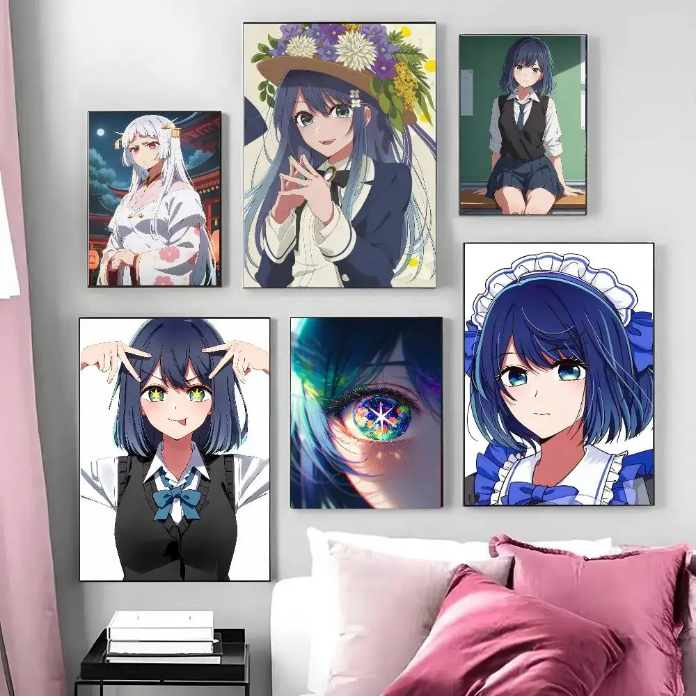 Kurokawa Akane Anime I Pu H The Kid Poster, Kunst, selbstklebende Wand, wasserfest, für Zuhause, Wohnzimmer, Schlafzimmer, Bar, ästhetische Dekoration