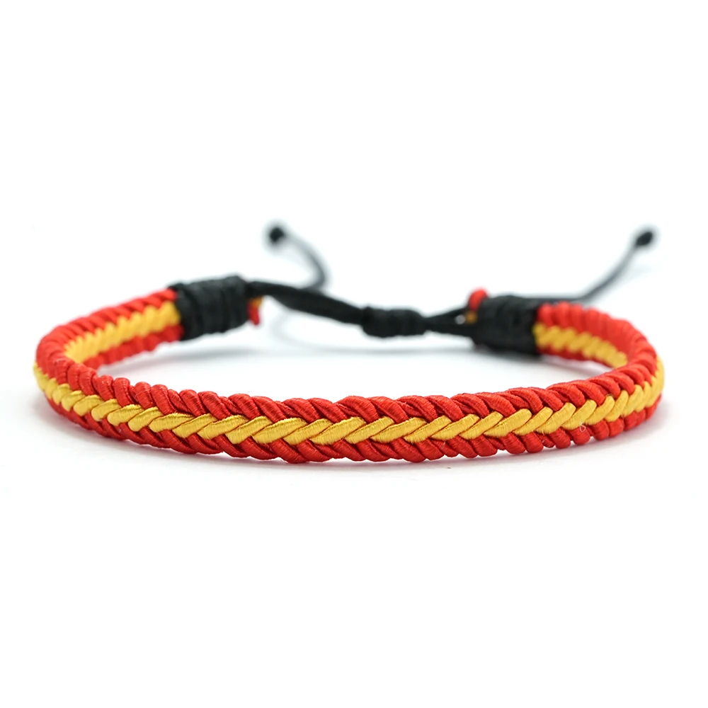 Stilvolles handgefertigtes ethnisches Stoffseil-Armband, Unisex, verstellbar, in mehreren Farben erhältlich, Bohemian-Stil, Güteklasse A, Urlaubsschmuck – Detail 4