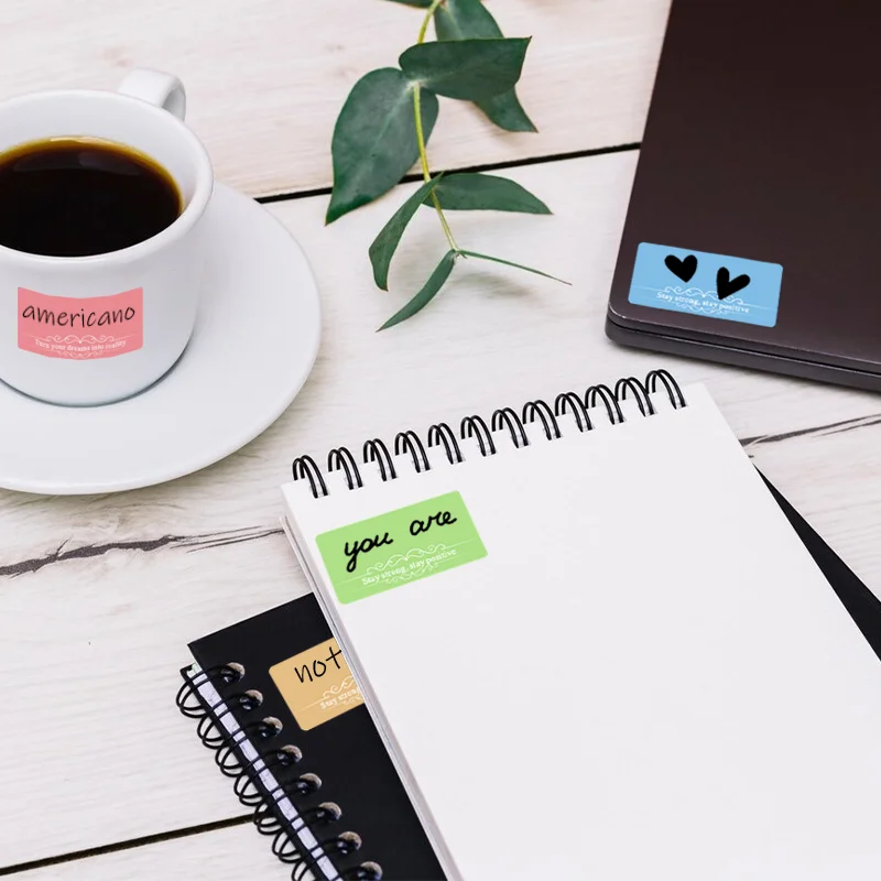 2 롤/세트 컬러 라벨 용지 열 스티커 구름 방수 라벨 귀여운 수제 DIY 스티커 포켓 프린터 선물용 사용