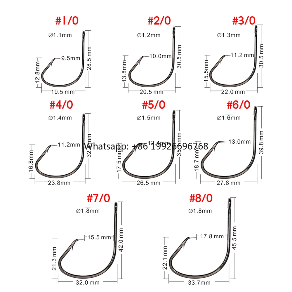 

Wholesale High Carbon Steel Fishing Hook Octopus Circle Hooks Black Nickle Sabiki Rig Hook 7381 for Saltwater Fishing factory