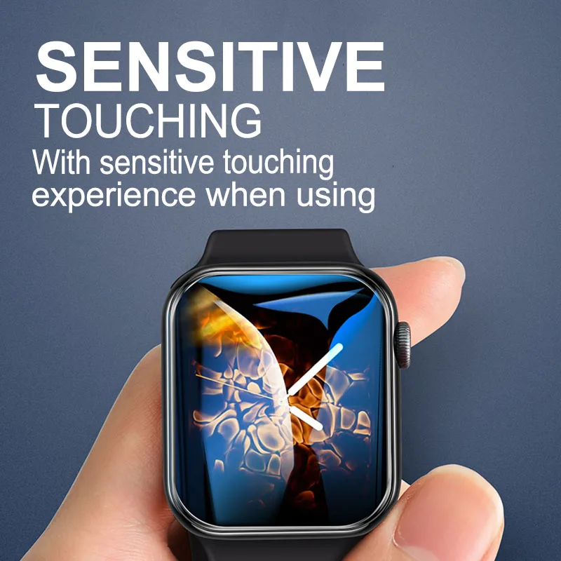 Szkło hartowane z klejem UV do Apple Watch 11 10 9 8 7 6, folia ochronna na ekran IWatch 41 40 46 42 44 45 MM 44MM 45MM 46MM — zdjęcie produktu 5