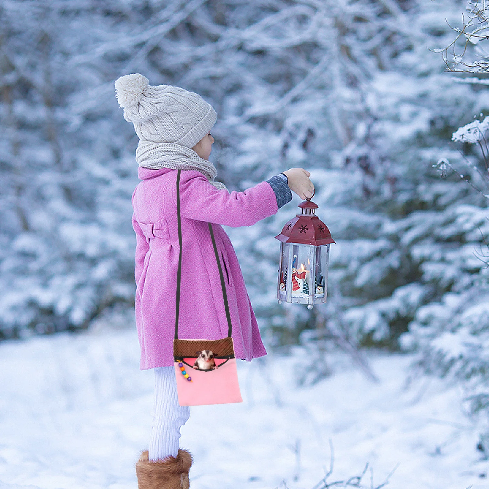 

Hamster Carrier Bag Cotton Travel Duffle for Bunny Guinea Pig Rat Sleep Sack Portable Pet Transport Pouch