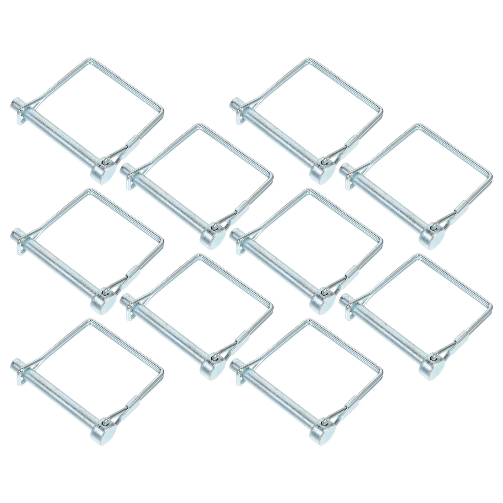 

10pcs D-Shaped Wire Retainer Pin Heavy Duty Spring Steel Coupler Hitch For Trailer Lawn Farm Garden Shaft Locking Safety Clip