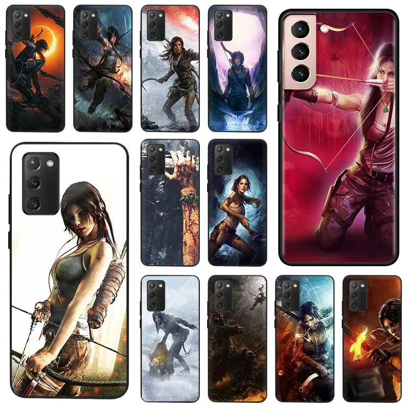 Phone Case For Samsung S22 5G S21 Ultra S20 FE S10 Plus Lite Tomb Raider Luxury Game Soft Silicone Cover For Galaxy S9 S8 S7 A91