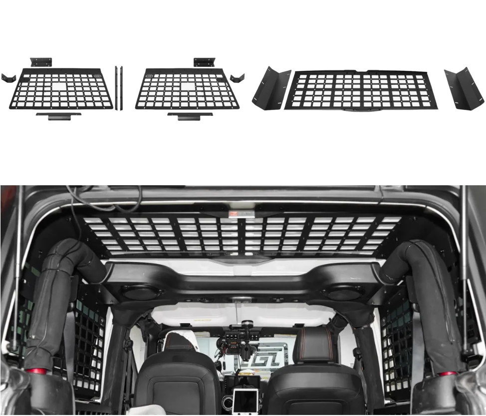 For Jeep Wrangler JK 2dr 2007-2018 Car Trunk Racks Molle Storage Panel Car Accessories