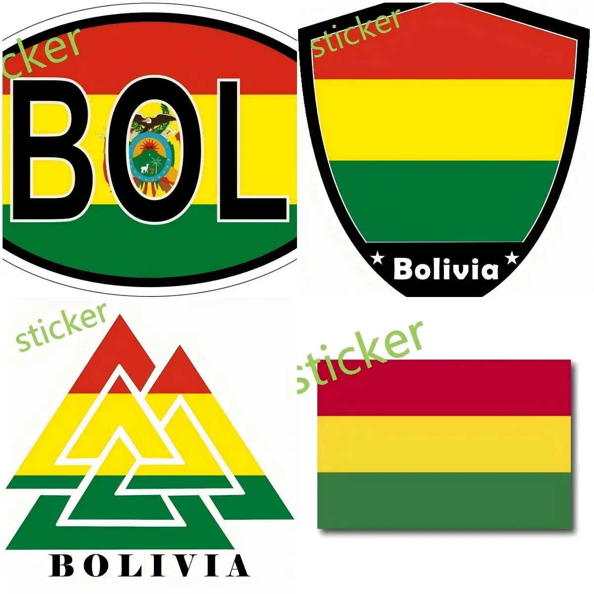 

Bolivia Round Flag Sticker / High Resolution Vinyl Waterproof Car Accessories Motorcycle Vinyl Car Wrap Body Cover Scratches