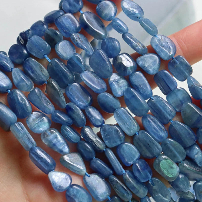 Natural Kyanite Shaped Irregular Crushed Stone Beads Straight Hole Denier  Bracelet Necklace  DIY Jewelry Accessoies Wholesale