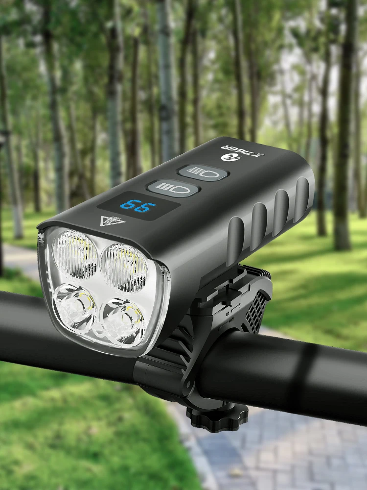 AliExpress X-TIGER Bike Front Light 6400mA Rechargeable Bicycle Light 1600LM Cycling Headlight LED Flashlight MTB Bike Lamp
