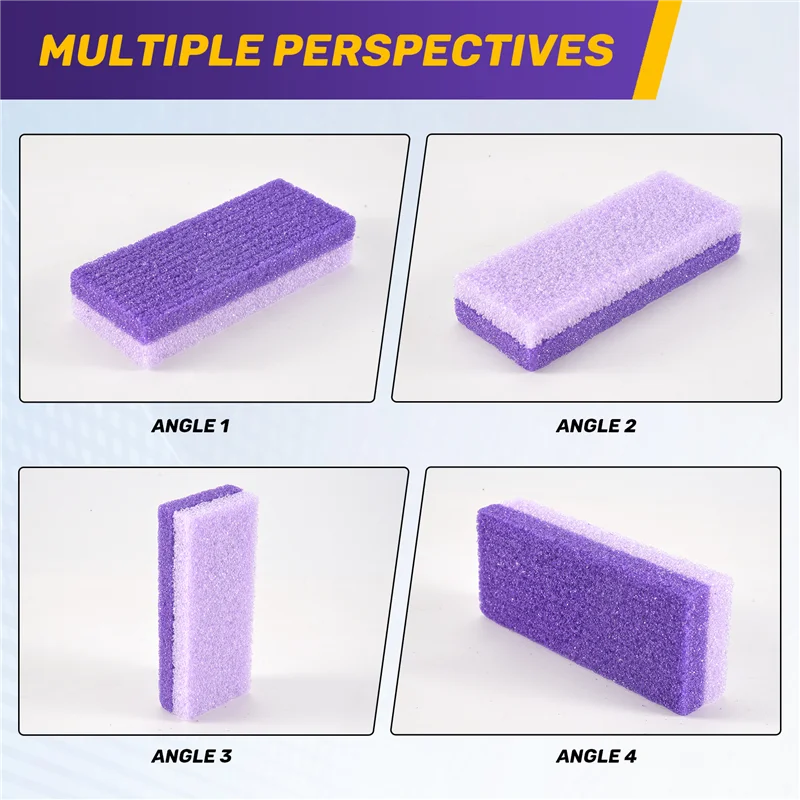 N18R 4 Stuks Voet Puimsteen Spons Steen Pedicure Voor Voet Eelt Exfoliëren Harde Huid Verwijderen Pedicure Scrubber