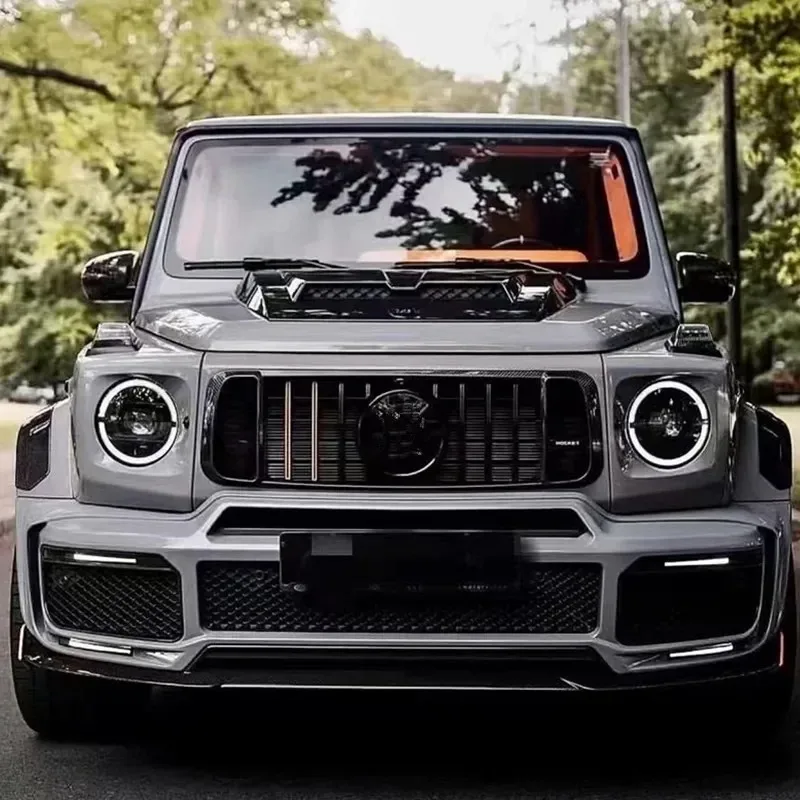 For G-Class G500, G63, G350, G400, G550, Modified G900, Illuminated Grille Frame, Bra Carbon Fiber, Rocket B900