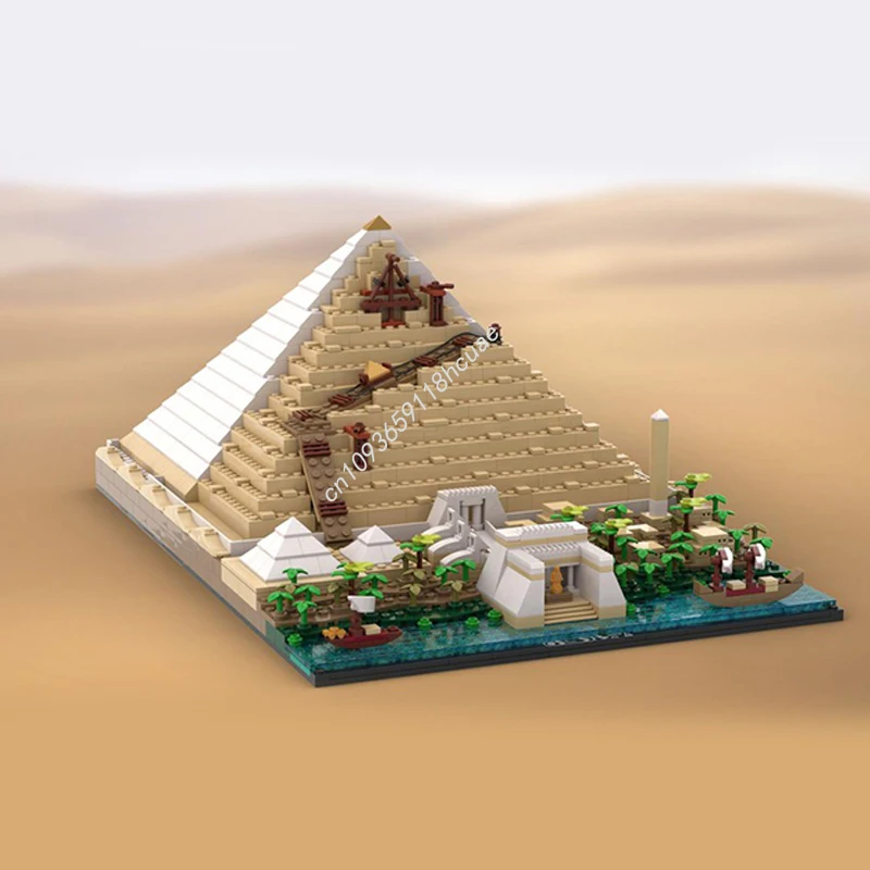 

1467 шт. Набор строительных блоков Moc Great Pyramid - комплект архитектурной модели, дисплей