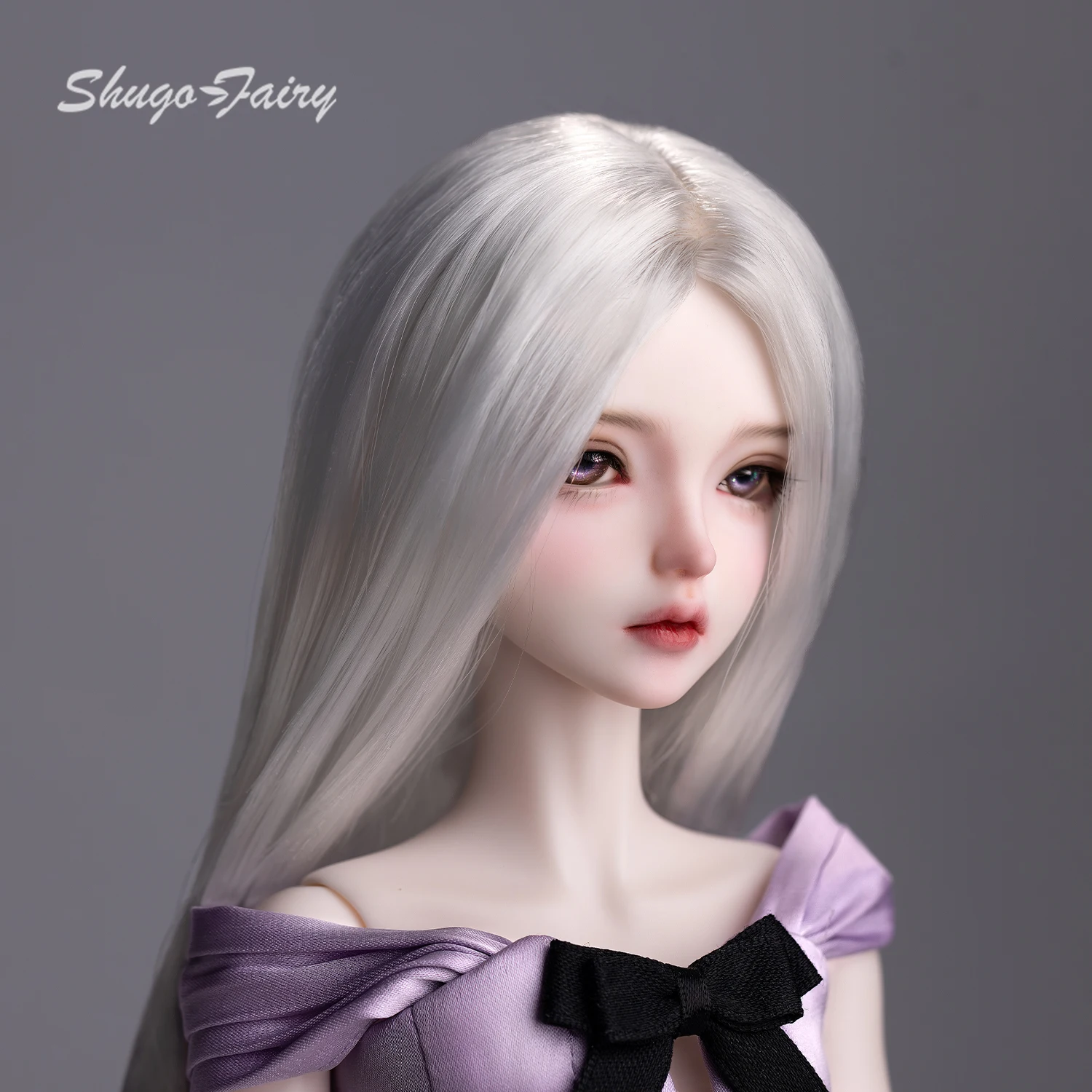 

1/4 BJD Doll Sylvi B Full Set Moder Fashion Satin Slim Fit Short Dress Outfit Wig Original Anime Figure Shuga Fairy Hand-made