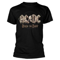 ACDC Rock or Bust T-Shirt Men Women Cotton Tees Short Sleeve Vintage Hip Hop Rock Band Men's T-shirt Brand Tops Summer Clothing