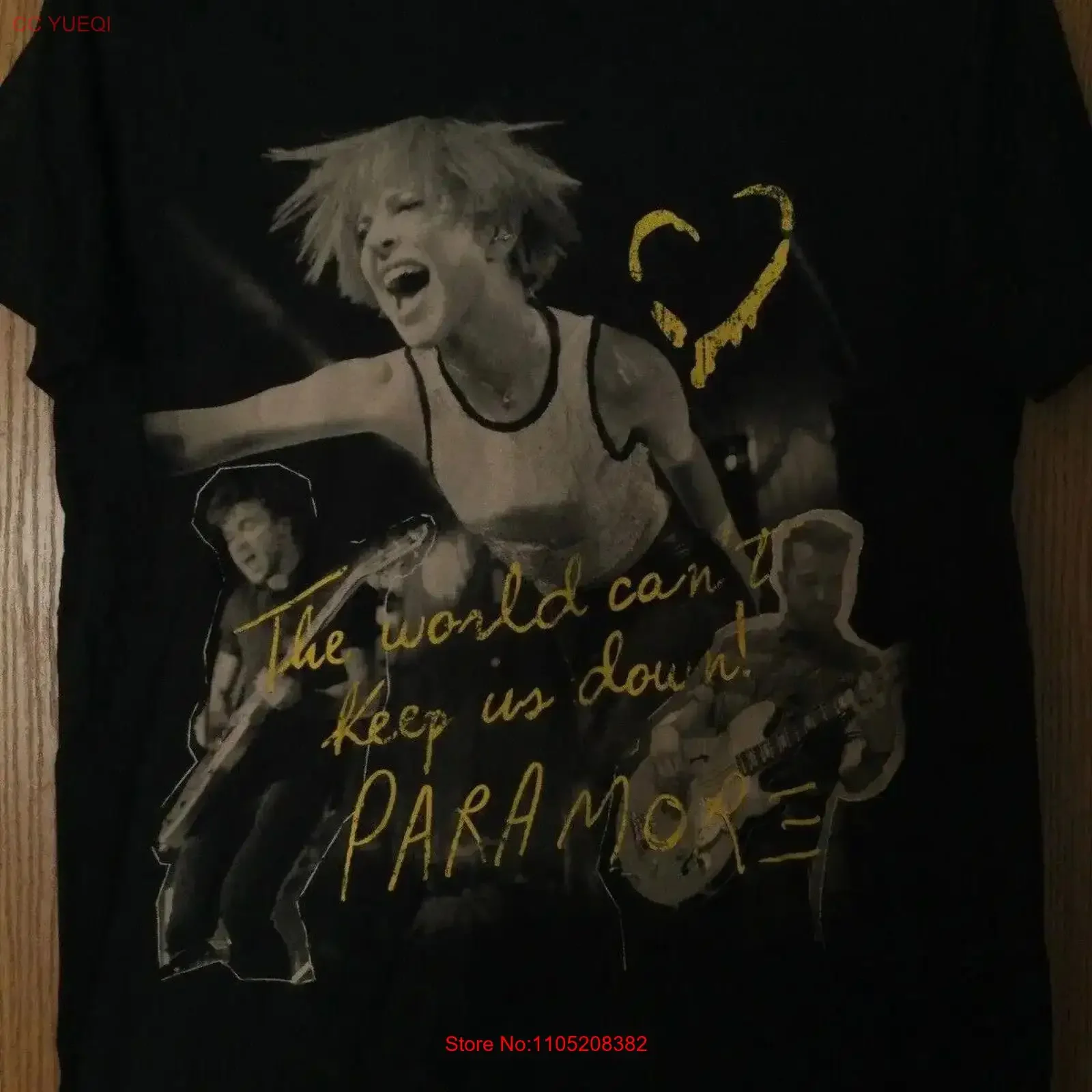 

Paramore The World Can t Keep Us Down Черная рубашка L Optima винтажная стильная уличная одежда Мягкий топ унисекс для повседневной носки