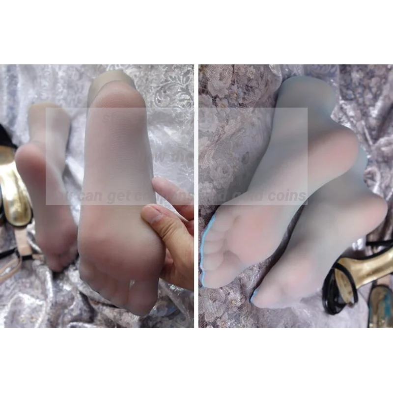 Female Foot Mannequin Blood Vine Silicone Photography Doll, Silk Stockings Jewelry, Soft Silica Gel Doll, D200, 21cm