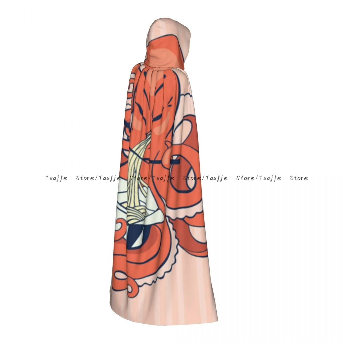 

Осьминог, лапша с палочками для еды, щупальцами, плащ, накидка с капюшоном, средневековый костюм, костюм ведьмы, Викки, вампира, платье, пальто