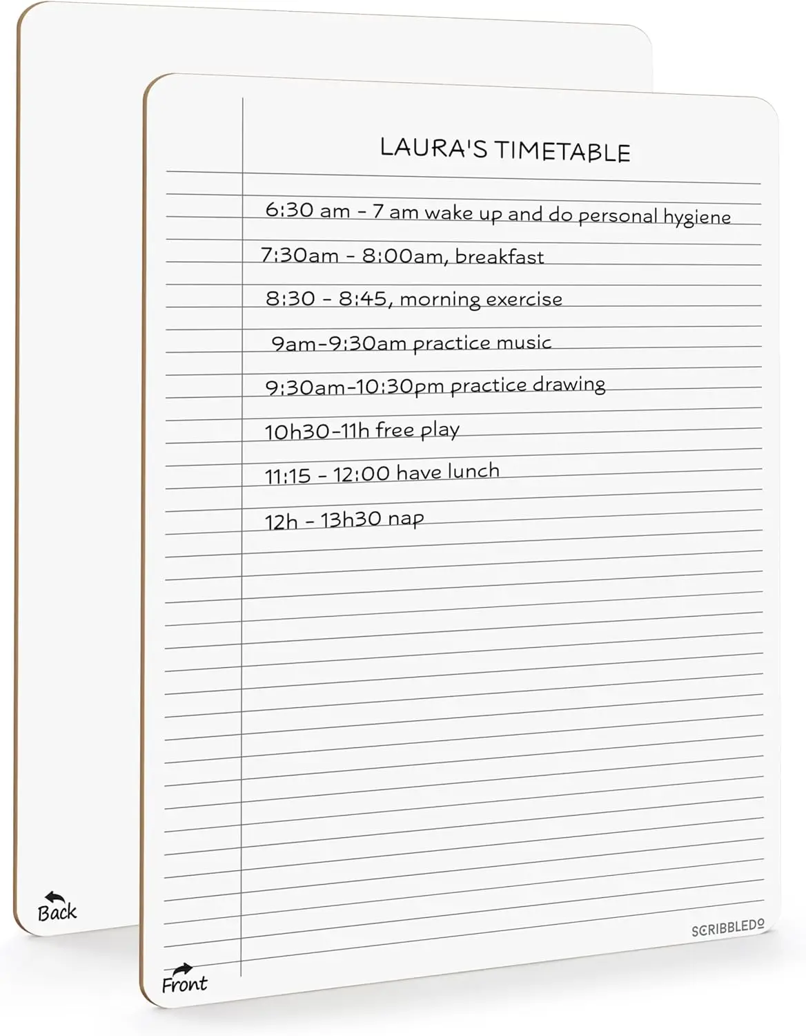 

Reusable Dry Erase Notebook 9x12 College Ruled Double Sided Lapboard
