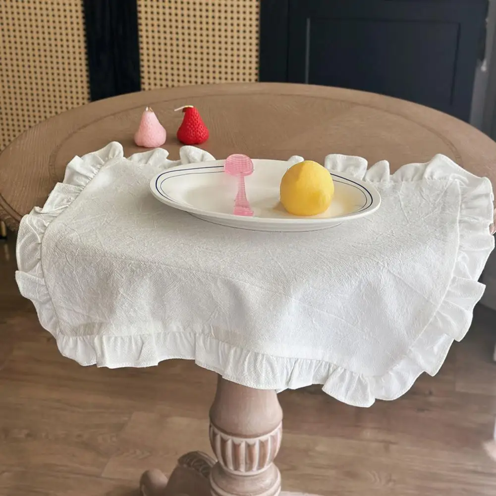 Vintage Placemat Elegant Ruffle Placemats for Dining Table Decor Vintage Rectangle Mat for Home Dinner Party Wedding Family