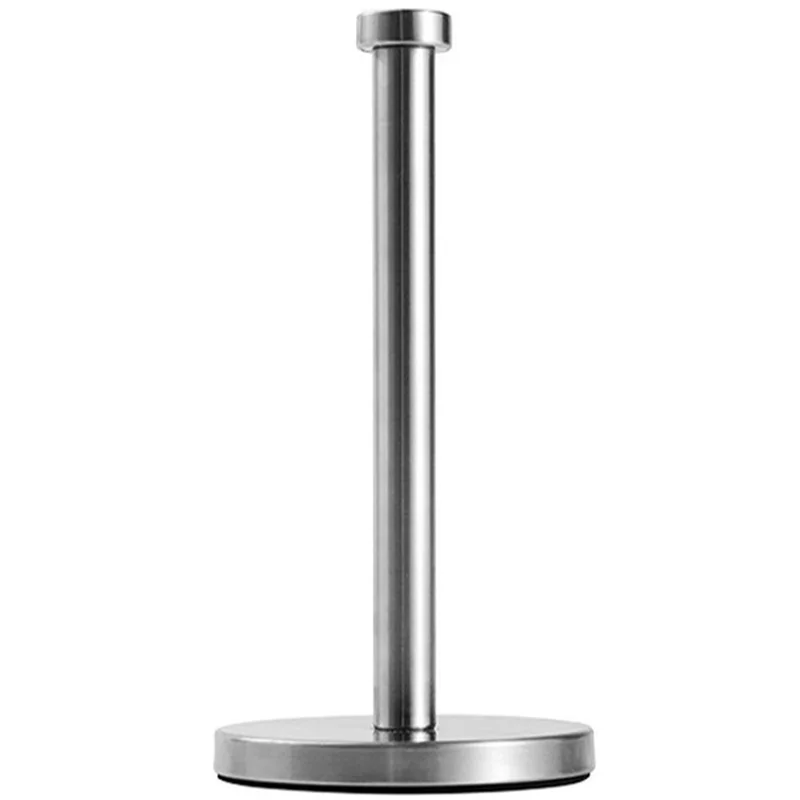 1個入りペーパータオルホルダー、キッチン・バスルーム用卓上設置型ペーパータオルロールホルダー、片手操作可能