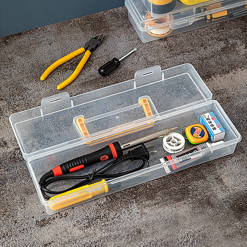 

Household Multi-functional Hardware Toolbox Transparent Portable Tool Storage Box Large Capacity Handheld Organizer Empty