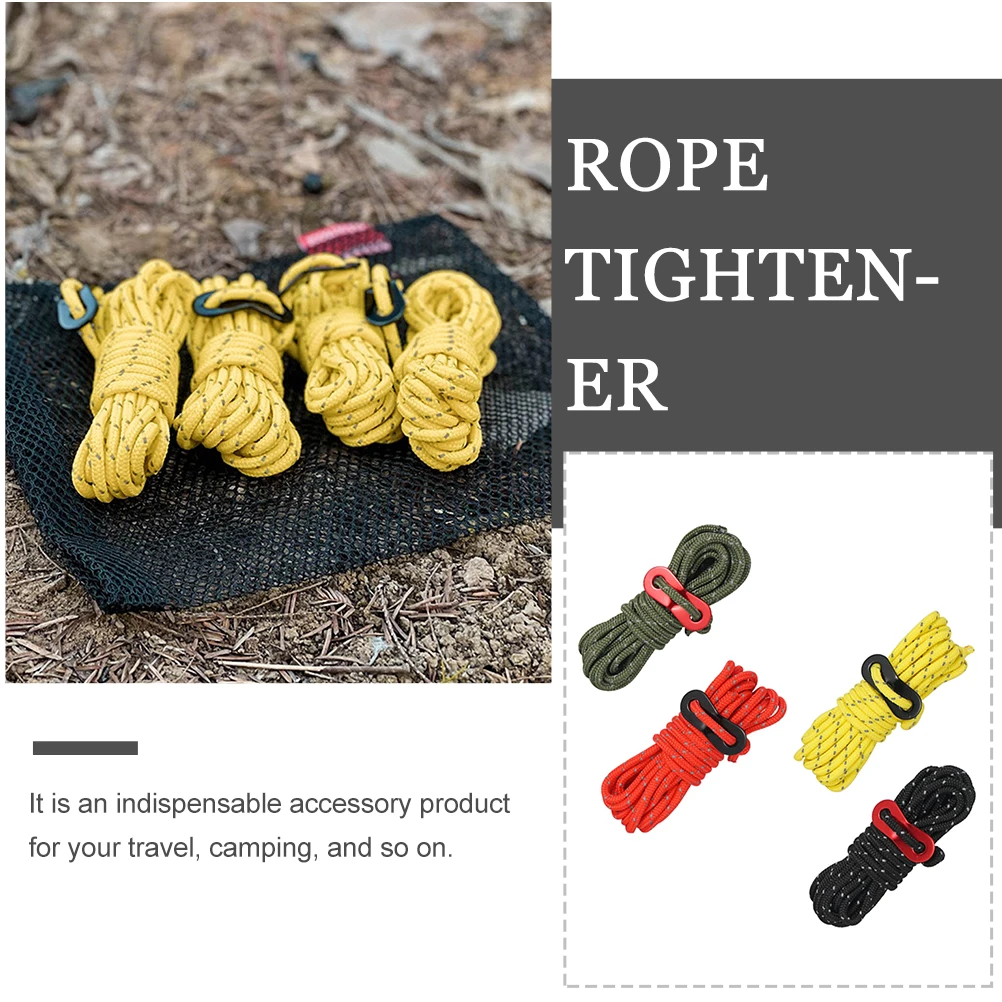 

4 Pcs Reflective Tent Rope Nylon Camping Supplies Pocket Fixing Ropes Tying Hanging Outdoor Gear Lightweight Portable Durable