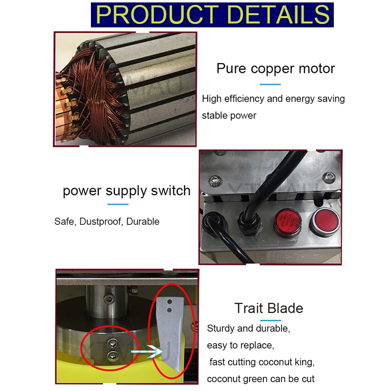 Full Điện Tự Động Trẻ Trung Dừa Già Nắp Openging Máy Dừa Xanh Mở Máy Dừa Vỏ Dụng Cụ Mở Cắt Máy Làm