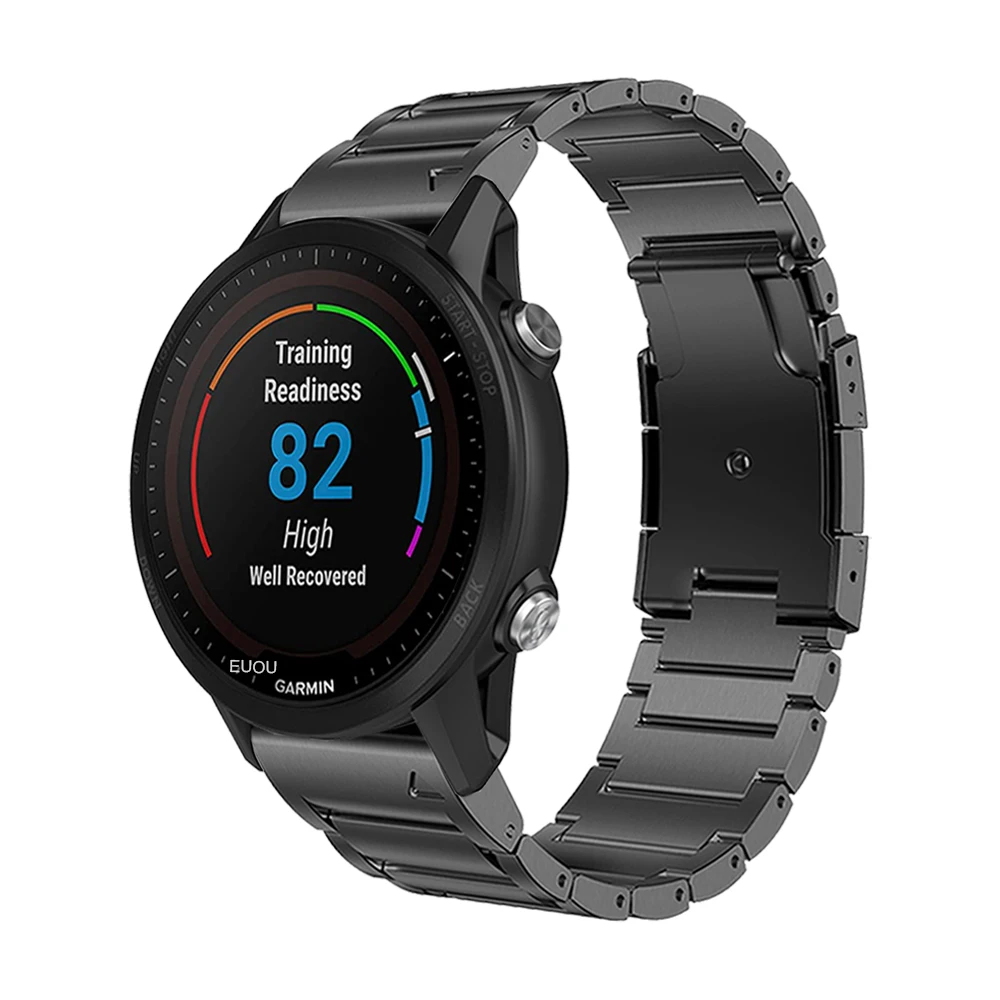 Imagem -02 - Pulseira de Substituição para Relógio Garmin Acessório Metálico Titânio Ideal para Modelos Er955 Solar Solar Quick Quick 22 mm