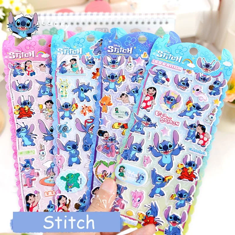 4pcs/lot Kawaii Disney Stitch 3D Stickers Creative Koala Scrapbooking DIY Diary Decorative Sticker Album Stick Label