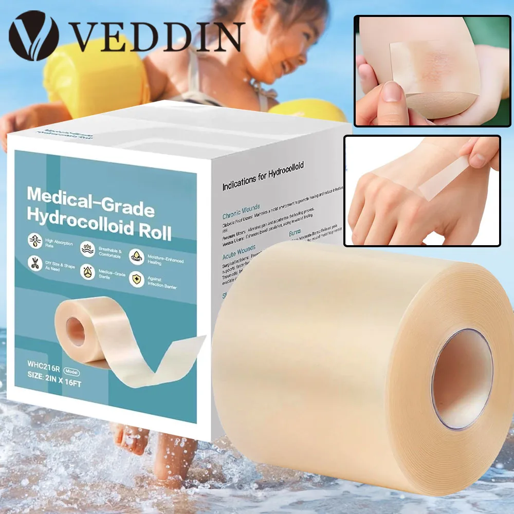 

Professional Hydrocolloid Bandage for Wound Care Hydrocolloid Patch Bandage Self-Adhesive Bed Sore Roll Absorbent for Burn Wound