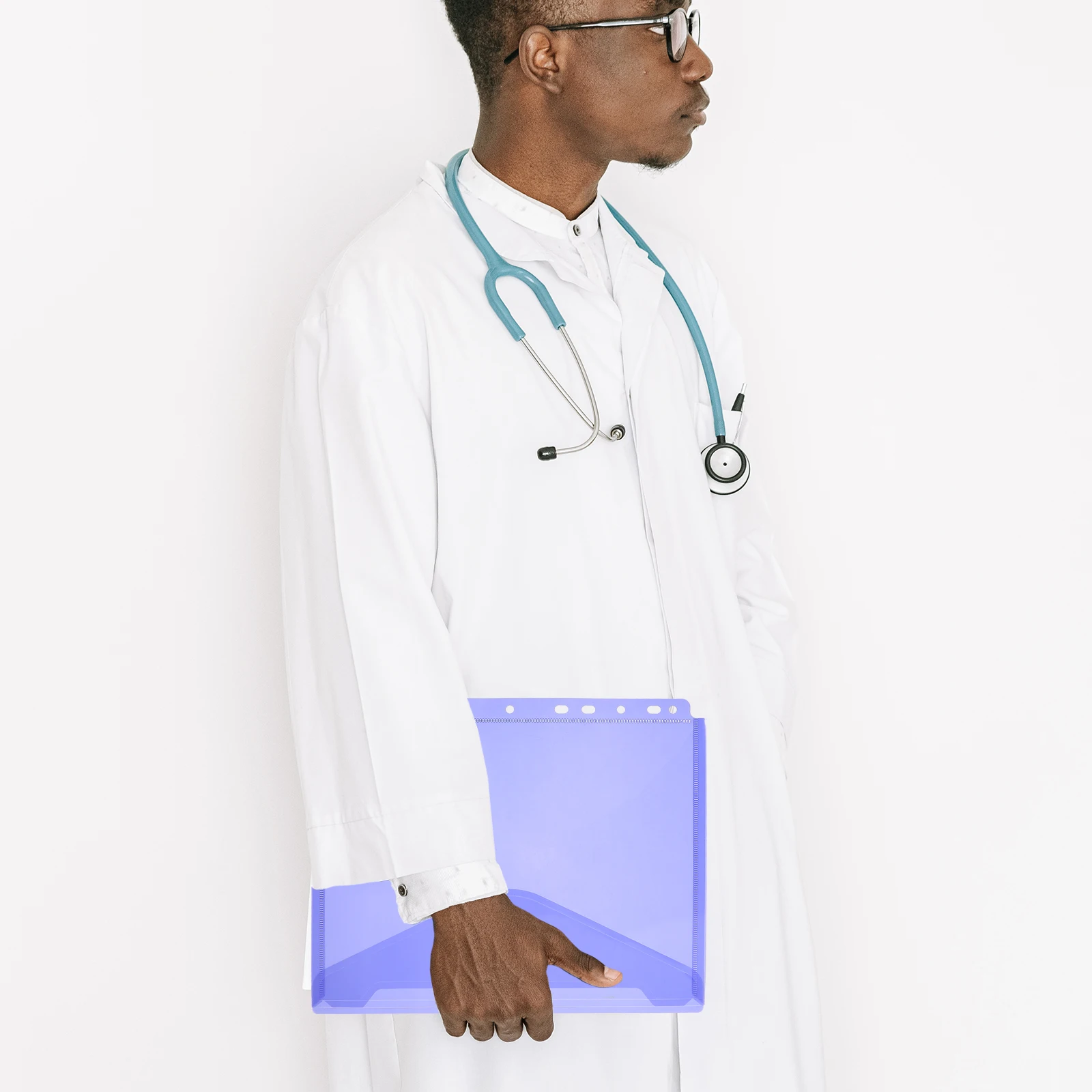 

10Pcs Document Bags Plastic Clear File Folders Snap Button Document Holders Receipt Organizer Storage File Pocket Office