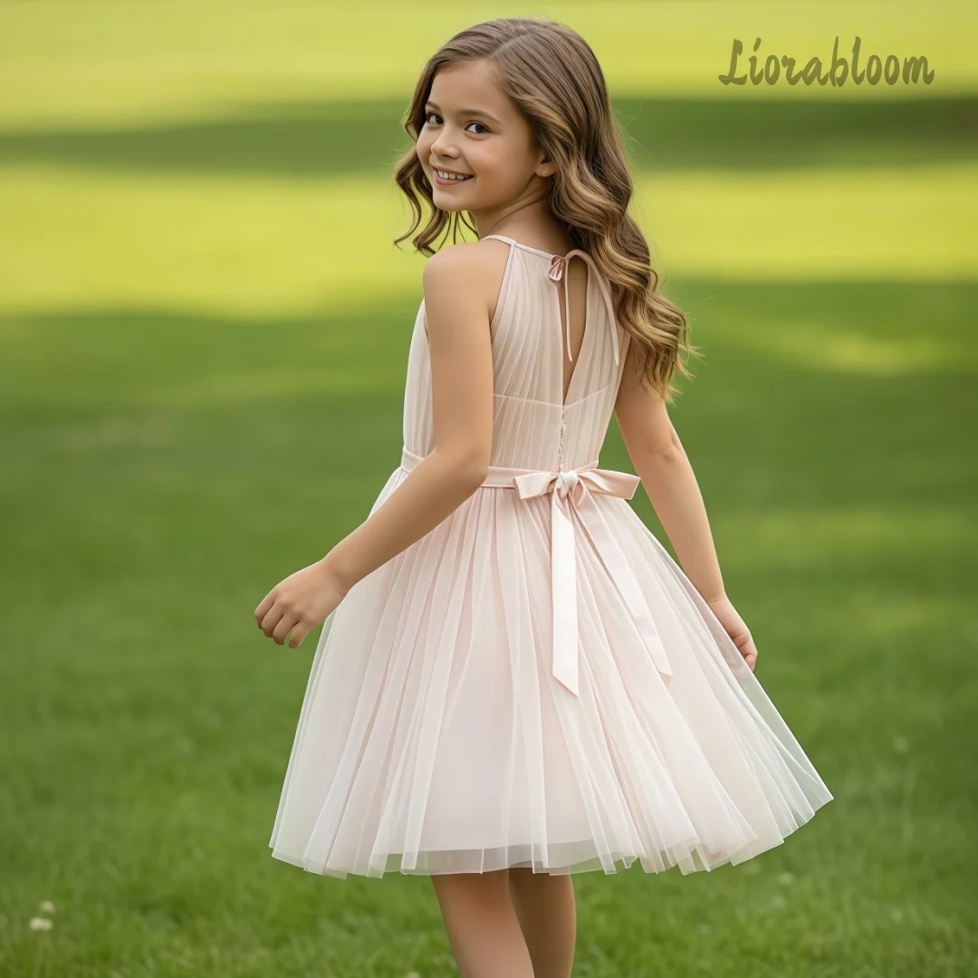 Abito da damigella d'onore personalizzato con scollo all'americana e schiena scoperta, in tulle, per donna, per feste di matrimonio, vestito da cerimonia